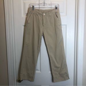 Lucky Brand Dungarees Military Crop Khaki Pant  Size 8